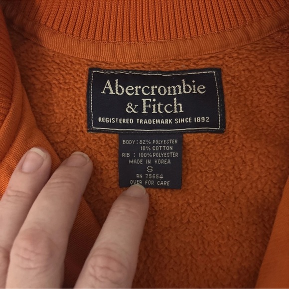 Vintage Abercrombie & Fitch Track Jacket Orange Men's Size Small 90’s 2000’s Y2K - Picture 14 of 16